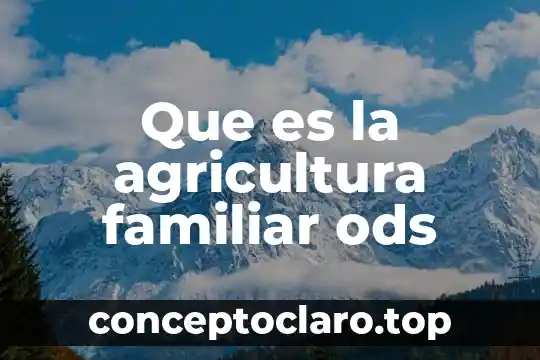 Que es una reliquia familiar 8 Que es la agricultura familiar ods