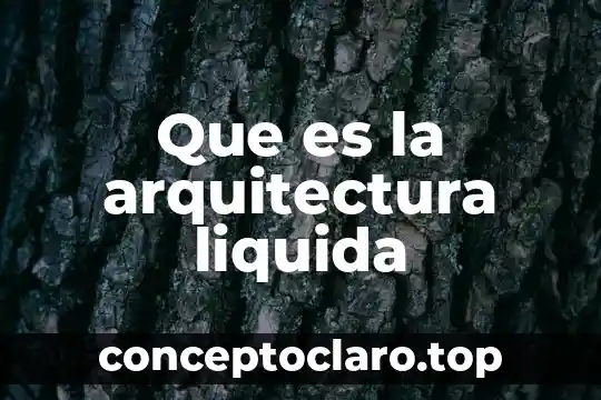Que es la arquitectura liquida