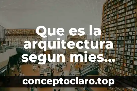 Que es el van y el tir definicion 3 Que es la arquitectura segun mies van der rohe