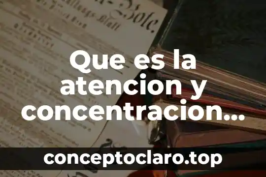 Que es la atencion y concentracion segun autores