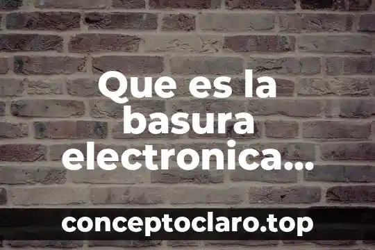 Que es una nariz electronica y para que se utiliza 7 Que es la basura electronica pgn