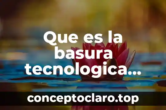 Que es la basura tecnologica para niños