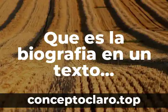 Que es redactar una biografia por computadora 3 Que es la biografia en un texto introductorio