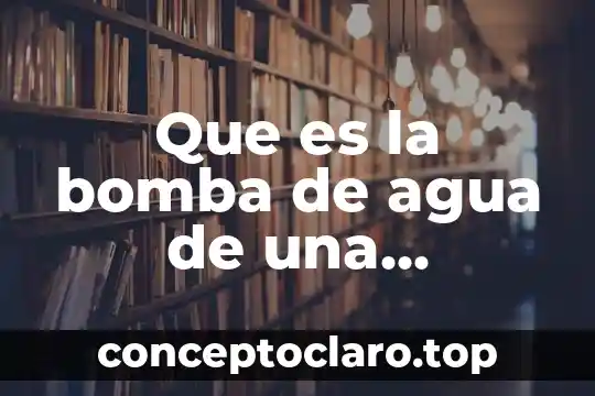 Que es la bomba de agua de una lavadora