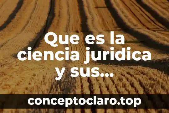 Que es la ciencia juridica y sus caracteristicas
