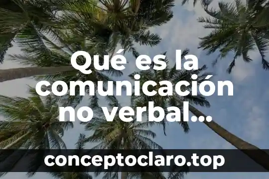 Qué es la comunicación no verbal definición