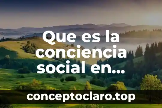 Que es la conciencia social en ecologia