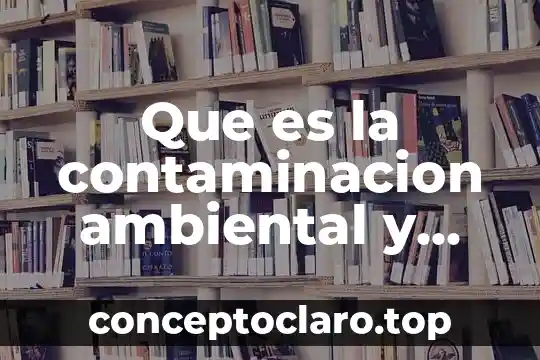 Que es la contaminacion ambiental y que enfermedades provoca