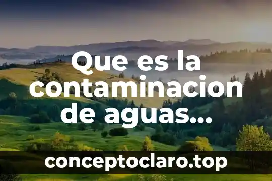 Que es la contaminacion de aguas superficiales