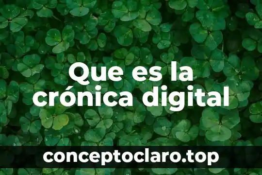 Que es la crónica digital