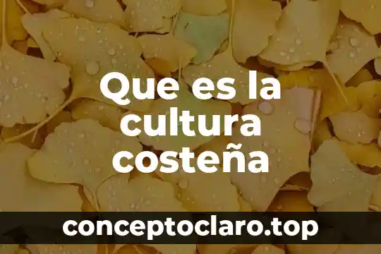 Que es una casa de cultura 5 Que es la cultura coste帽a