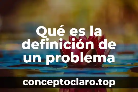 Qué es la definición de un problema