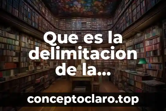 Que es la delimitacion de la investigacion en una tesis