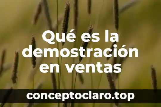 Qué es la demostración en ventas