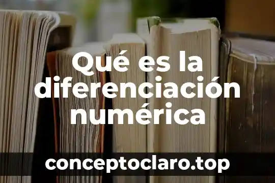Que es el agua solable 6 Qué es la diferenciación numérica