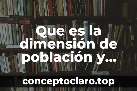 Que es la dimensión de población y calidad de servicios
