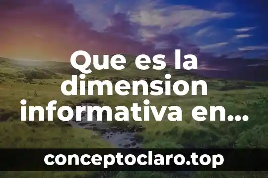 Que es la dimension informativa en la etica