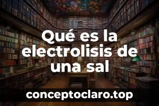 Qué es la electrolisis de una sal