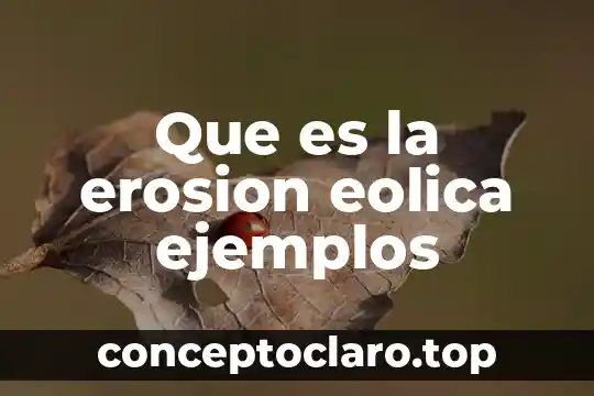 Que es la erosion eolica ejemplos