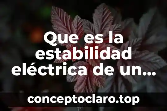 Que es la estabilidad eléctrica de un fluido base aceite