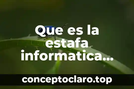 Que es la estafa informatica con autor y año