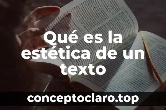 Qué es la estética de un texto