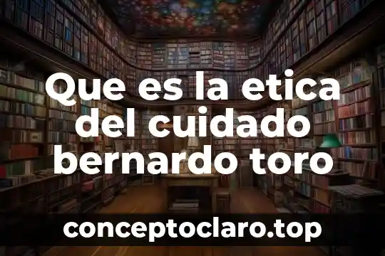 Que es la etica del cuidado bernardo toro
