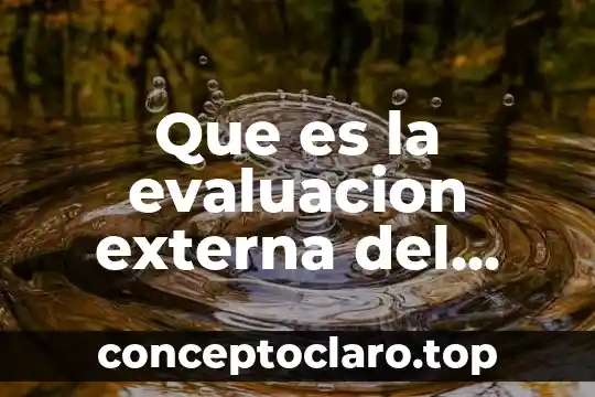 Que es la evaluacion externa del curriculum concepto