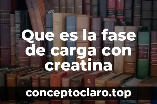 Que es la fase de carga con creatina