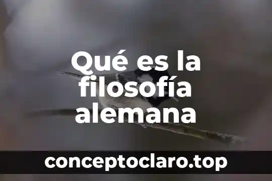 Qué es la filosofía alemana