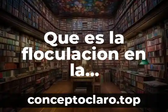 Que es la floculacion en la potabilizacion del agua