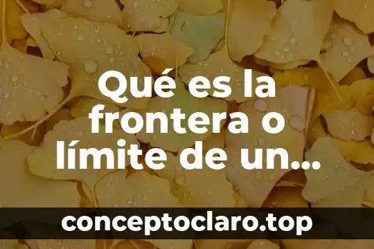 Qué es la frontera o límite de un sistema