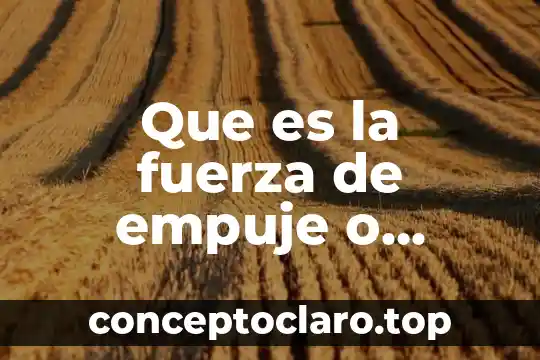 Que es la fuerza velocidad 4 Que es la fuerza de empuje o flotacion
