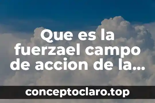 Que es la fuerzael campo de accion de la fuerza