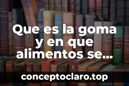Que es la goma y en que alimentos se encuentra