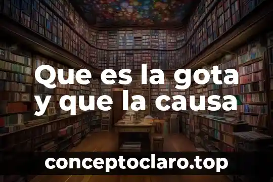 Que es significa sin causa legitima 3 Que es la gota y que la causa