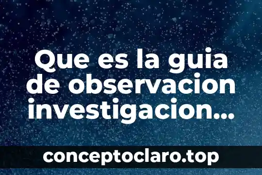 Que es la linguistica aplicada critica 6 Que es la guia de observacion investigacion aplicada