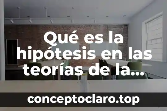 Qué es la hipótesis en las teorías de la enfermeria