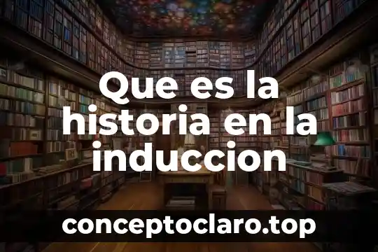 Que es la historia en la induccion