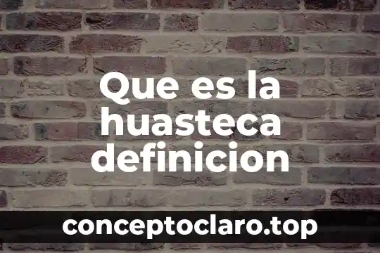 Que es la huasteca definicion