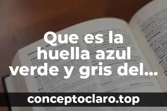 Que es la huella azul verde y gris del agua