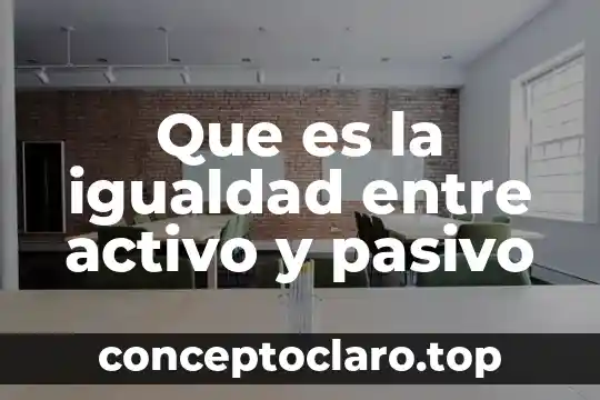 Que es principio activo en patologia 6 Que es la igualdad entre activo y pasivo