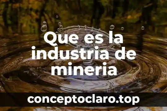 Que es la industria de mineria