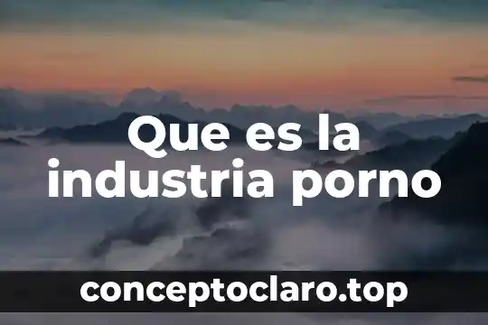 Por que es que se cataloga una industria minera 3 Que es la industria porno