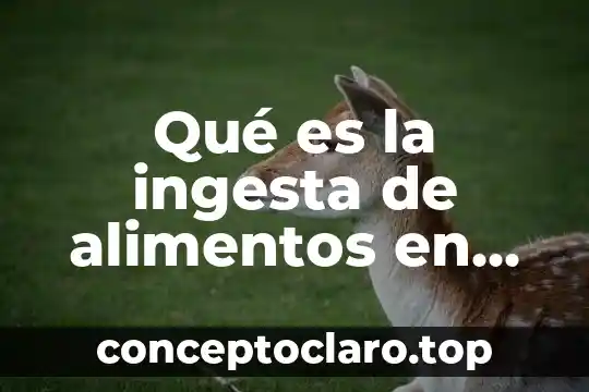 Qué es la ingesta de alimentos en psicología