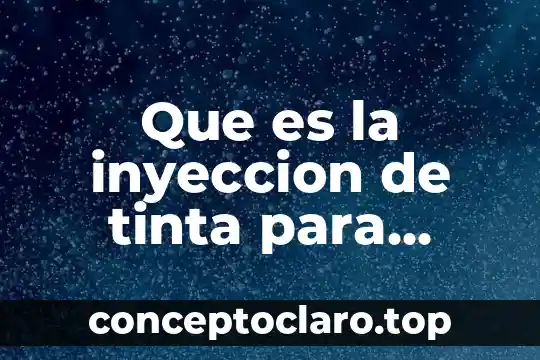 Que es la inyeccion de tinta para identificar los productos