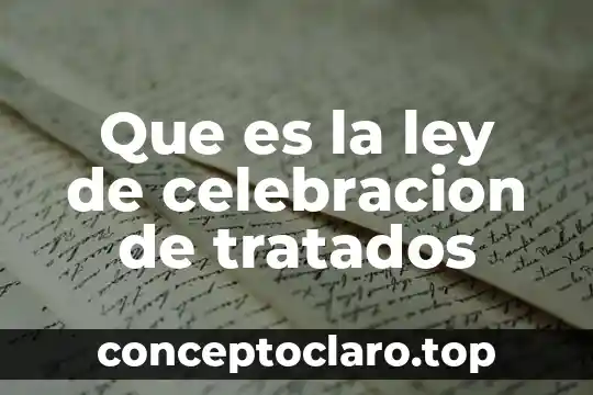 Tratados internacionales de los que es parte alemania 3 Que es la ley de celebracion de tratados