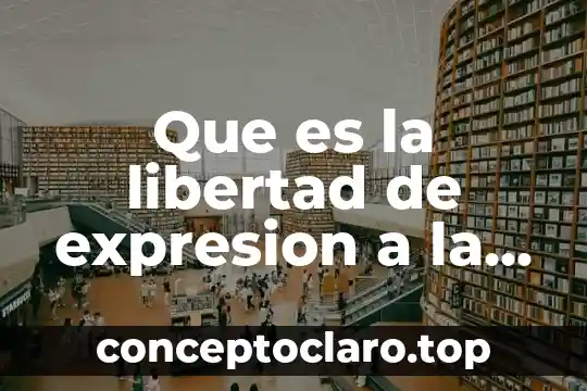 Que es la libertad de expresion a la informacion