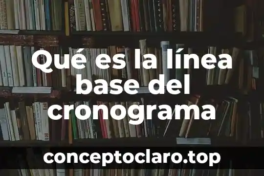 Qué es la línea base del cronograma