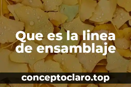Que es potencia y para que sirve 4 Que es la linea de ensamblaje